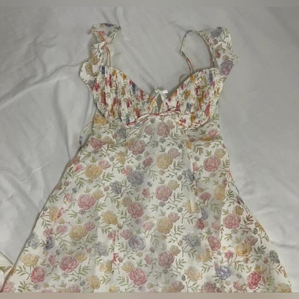 For Love and Lemons Rosie Dress Floral Spring Boho Coquette Girly Frilly Size M - Picture 5 of 16